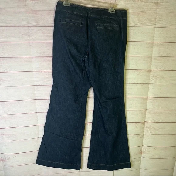 New York & Co Sailor Style  Boot Cut Wide Leg High Rise Jeans Size 10‎ - Picture 6 of 6